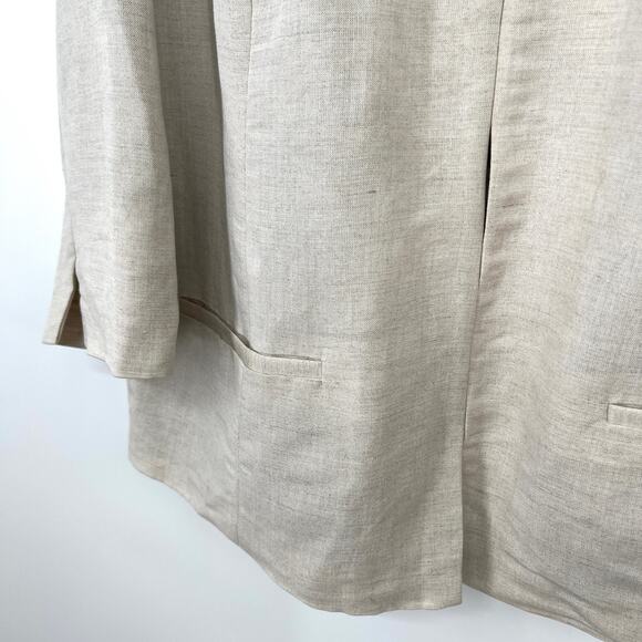 Coldwater Creek LINEN BLEND Womens Plus Size 16 Blazer Jacket Blouse Shirt Top - Picture 5 of 11